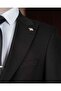 Italian Style Slim Fit Men's Pointed Collar Jacket Pants Suit Black T20065-01 - 3
