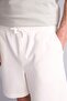 Regular Fit Elastic Waist Above Knee Ecru Shorts G7255Ax26Sm - 6