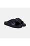 Men's Black Cross-Strapped Printed Leather Slippers