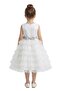 Mia White Party Dress with belt - 4Y to 7Y - 3
