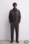 Zra model boxy fit old money culture four seasons trend men's leather jacket coat - 4