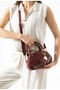 Women's Stylish Design Burgundy Hand and Shoulder Bag - 2