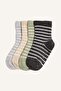 Striped Seamless 4-Piece Cotton Long Socks for Baby Boy H3307A5Ns