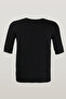 Black Knitted Patterned Women's Sweater - 4