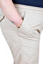Mode XL Real Big Size Women's Pants Lycra Linen Jogger 21913 Beige - 3
