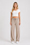 Women's Stone Modal Stretchy Soft Textured Wide Leg Comfortable Wide Cut Modal Fabric Sweatpants - 7