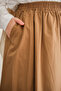 Women's Elastic Waist Crinkle Skirt Mink - 5