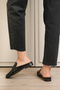 Black Patent Leather Loafer Slippers Hand-Sewn Anti-Slip Sole Comfortable for Daily Use - 8