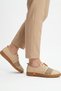 Beige Genuine Leather Lightweight Flexible Women's Casual Shoes 2087 Z - 2