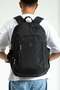 Unisex Black Backpack School Bag Laptop Travel Sports Bag, Crinkle Waterproof Fabric, 47X30X15Cm