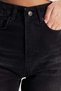 Women's Relax Fit Comfortable Cut 100% Cotton Wide Leg Black Jean Denim Trousers with Pockets - 5