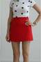 Red Kiera High Waist Shorts Skirt - 4