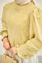 Women's Gathered Plaid Skirt Suit Yellow - 5