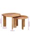 Mese de Cafea Nesting 2 pcs Maro Lemn de mango solid - 2