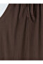 Brown Ruffled Halter Neck Dress by Güli̇s Gi̇yi̇m - 4