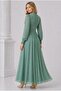 Tulle Fabric with Pearl Belt Girls' Women's Tesutuur Evening Dress - 4
