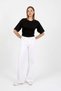 Women's Black Short Sleeve T-Shirt with Gathered Sides - H6085 - 7