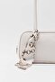 Beau Scarf Detailed Baguette Bag Cream - 3