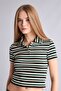 Regular Fit Polo Neck Ribbed Short Sleeve T-Shirt G9869Ax26Sp - 2