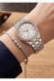 Milano Women's Silver Rose Metal Cord Stone Wristwatch 2 Years Warranty
