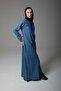 Blue Aura – Denim Abaya Embroidered - 6