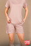 Women's Viscose Shorts Pajama Set Short Sleeve Crew Neck Summer Comfortable Fit Patterned Bottom Top Set M-L-Xl Size 7740 - 5