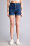 Women's Combed Cotton Shorts A1959Ax/Nm28 Mid Blue - 3