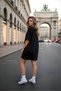Women's Short Sleeve Crew Neck T-Shirt Dress Nightgown - 4