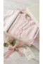 Girl's Pink Knitwear Jumpsuit & Hat - 100% Natural Cotton Washed Fabric - 3