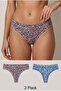 Women's 2 Piece Printed Brazilian Panty - 4