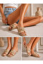 Women's H Model Sequined Daily Slippers Home Slippers Dowry Slippers Stc1300 - 2