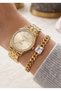 Milano Women's Gold Metal Cord Minimal Wristwatch 2 Years Warranty