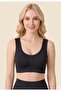 Women's Cotton Gathering Bralet Bra – Comfortable, Stylish, and for Daily Use with Pads - 2135 Black