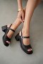 Vesna Genuine Leather Sandals with Open Front and Ankle Strap and Elastic Back - Aci Brown - 3