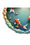 Sdt Colorful Koi Fish and Natural Pond Pattern Woven Base Decorative Carpet Sdt848 - 5