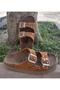 261319 Prvq 36/40 Genuine Suede Leather Anatomical Sole Double Tape Troped Slippers - 2