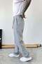 Gray Pile Detail Premium Fabric Trousers - 3