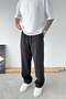 Black Modal Fabric Baggy Pants - 2