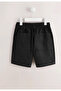Children's Black Shorts with Elastic Waist - 3