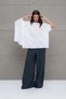 White Asymmetrical Oversize T-Shirt 18043