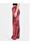 Women's Tie-Dye Patterned Pajama Bottoms Red-Black Comfortable Fit Home Wear Trousers - 3