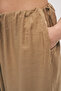 Women's Draped Trousers with Elastic Waist and Narrowing Cuffs - 4