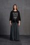 Black Slogan Asymmetrical Oversize T-Shirt 18035 - 4