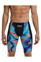 Tyr Men's Racing Swimsuit Shockwave Jammer Crimson Red Turquoise Blue