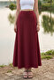 Women's High Waist Flared Skirt Maxi Skirt - 2