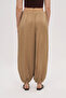 Women's Draped Trousers with Elastic Waist and Narrowing Cuffs - 3