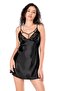 Black Short Satin Nightgown