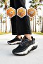 Black and White Mesh Lightweight Flexible Memory Sole Unisex Sports Shoes Flystep g