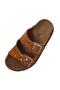 261319 Prvq 36/40 Genuine Suede Leather Anatomical Sole Double Tape Troped Slippers - 7