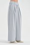 Women's Wide Belted Trousers with Pleated Detail on the Front - 6